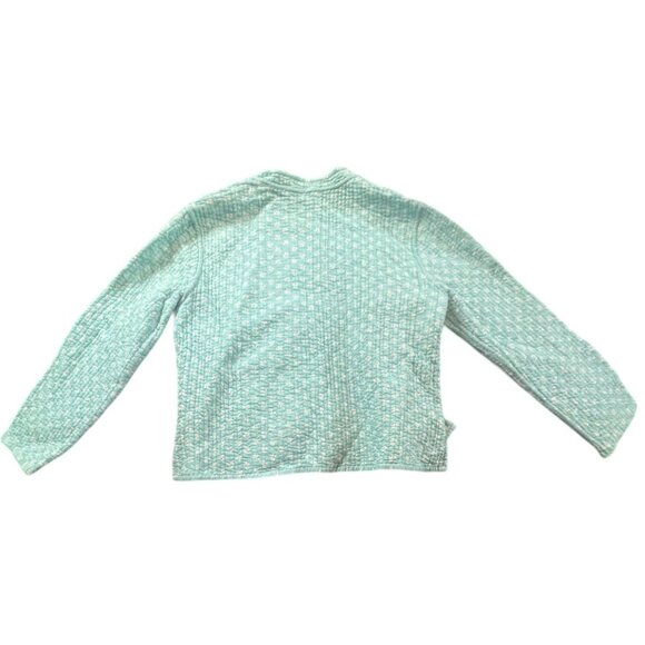 Vintage Turquoise Quilted Reversible Jacket Floral Cottage Core Boho Grandma - Picture 2 of 7